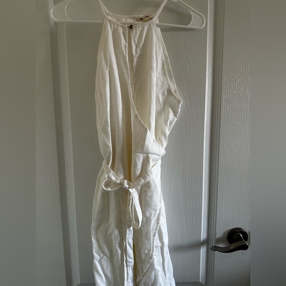 White Wrap Mini Dress - Picture 2 of 3